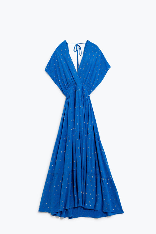 Boho Luxe Blue Maxi Dress